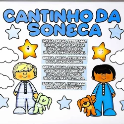 Painel infantil com crianças e estrelas brilhantes para o Cantinho da Soneca.