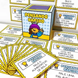 Cartas do jogo Pensando Rápido com dicas para pensar rápido.