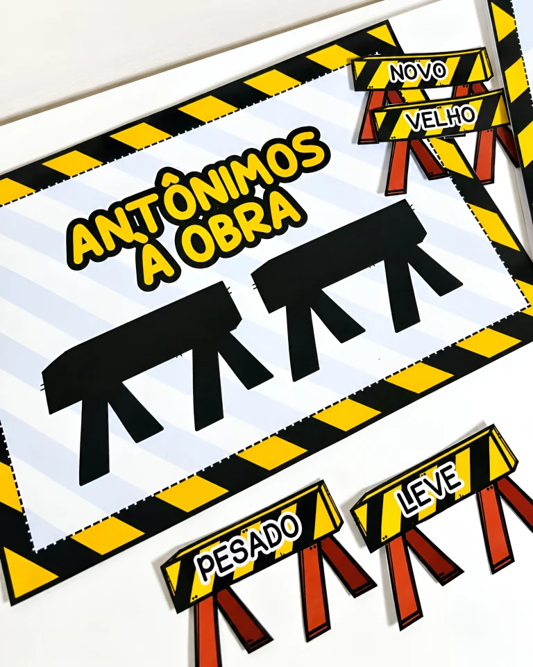Jogo Antônimos à Obra com 36 Fichas — foto 2