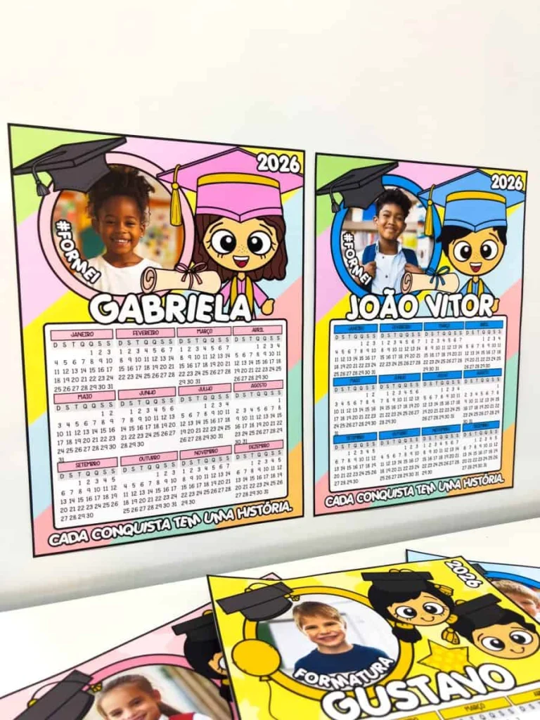 Calendários Editáveis de Formatura no Canva — foto 2