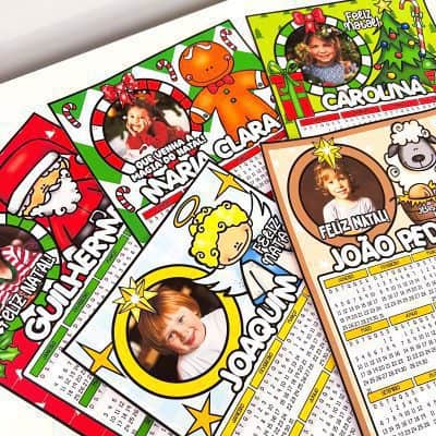Calendários Editáveis de Natal: Lembrancinhas Personalizadas - Uncategorized