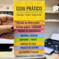 Cartaz com dicas para rotina escolar organizada e eficiente.
