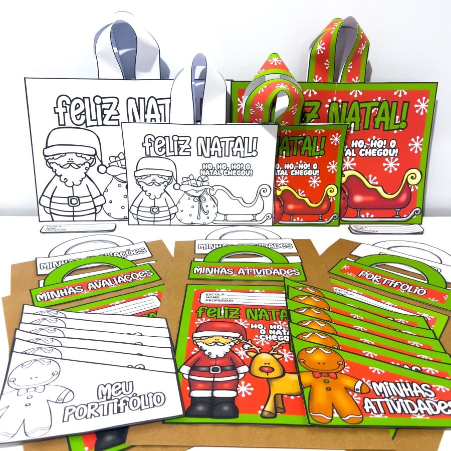 Kit Capas e Sacolinhas de Natal - Natal - Pedagogia de Ideias Kit Capas e Sacolinhas de Natal - Natal