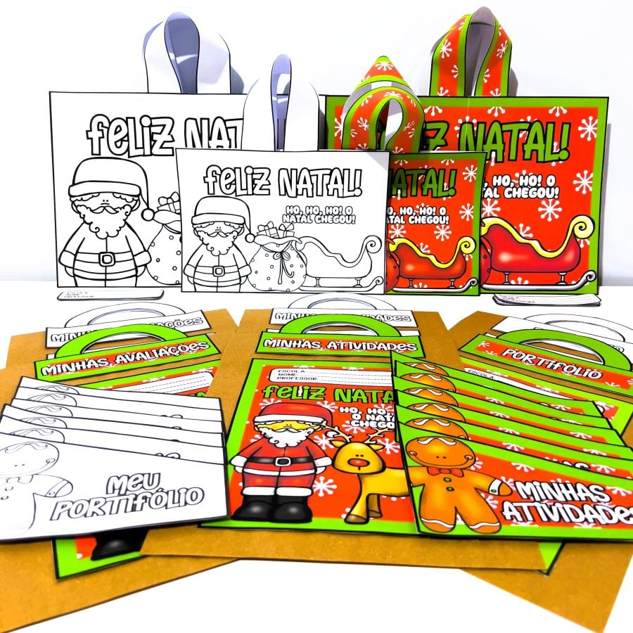 Kit Capas e Sacolinhas de Natal - Natal - Pedagogia de Ideias Kit Capas e Sacolinhas de Natal - Natal