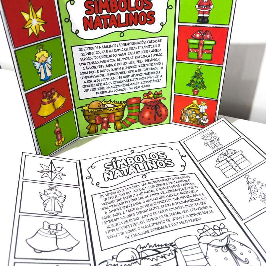 Lapbook Símbolos Natalinos - Natal - Pedagogia de Ideias Lapbook Símbolos Natalinos - Natal