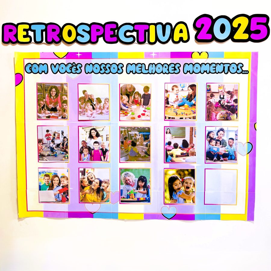 Painel Retrospectiva 2025 - Encerramento do Ano Letivo - Pedagogia de Ideias Painel Retrospectiva 2025 - Encerramento do Ano Letivo
