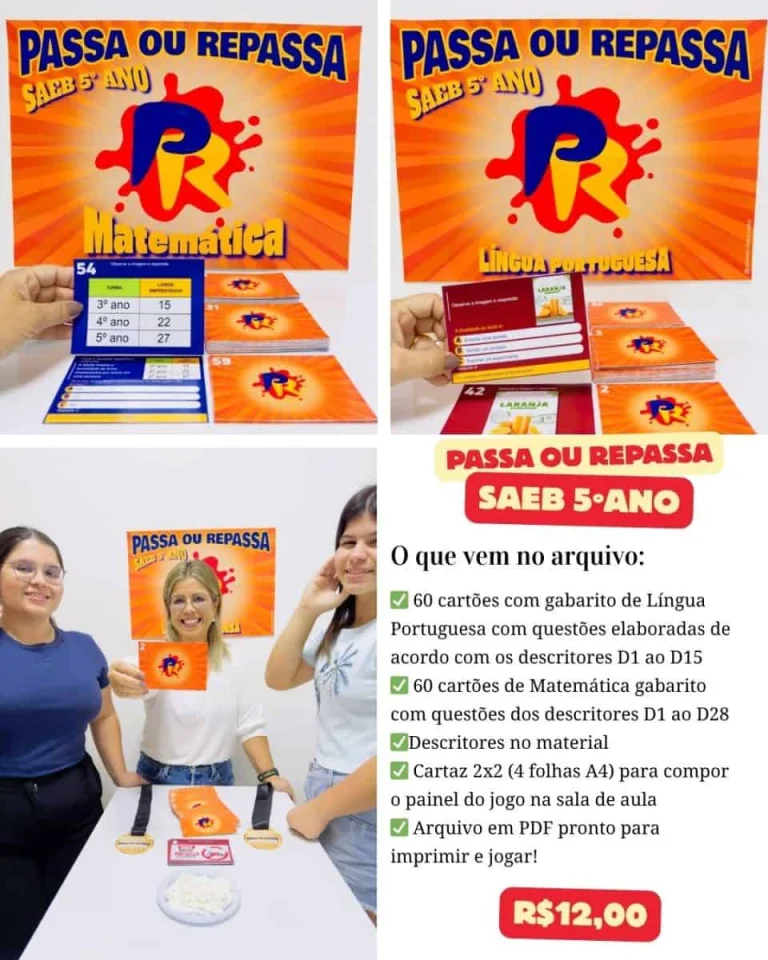 Jogo Passa ou Repassa SAEB 5º Ano — foto 6