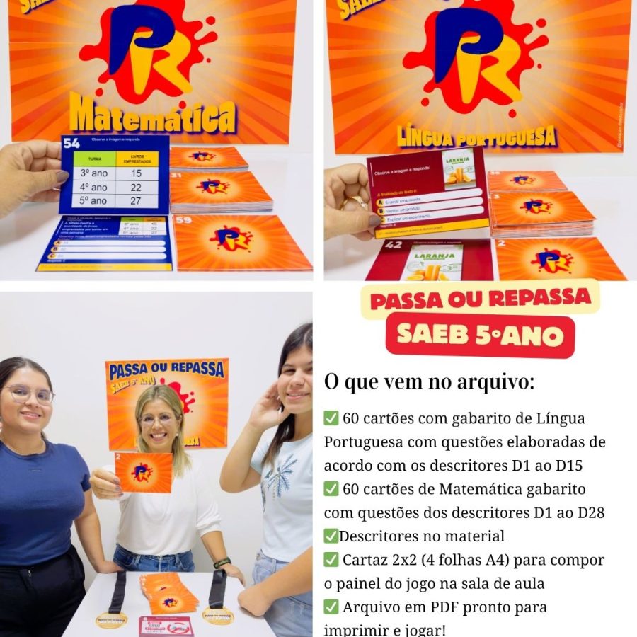 Passa ou Repassa – SAEB 5º Ano - SAEB - Pedagogia de Ideias Passa ou Repassa – SAEB 5º Ano - SAEB