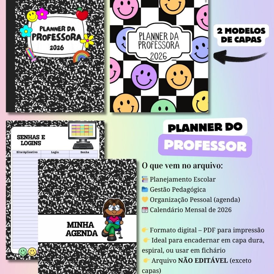 Planner do Professor - Organização e Planejamento - Pedagogia de Ideias Planner do Professor - Organização e Planejamento