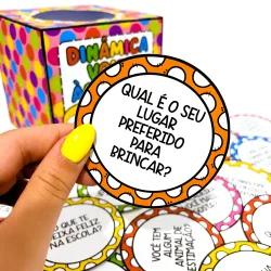 Jogo de perguntas para atividades de volta às aulas.