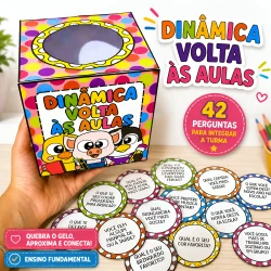 Jogo de perguntas para atividades de volta às aulas.