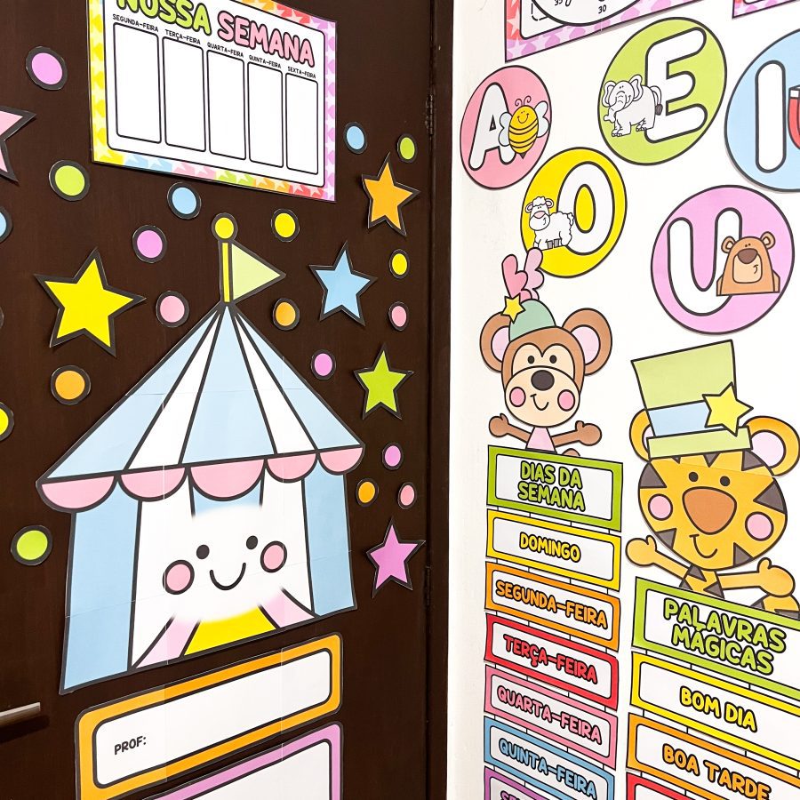 Kit Sala de Aula: Circo da Alegria - Decoração Escolar - Pedagogia de Ideias Kit Sala de Aula: Circo da Alegria - Decoração Escolar
