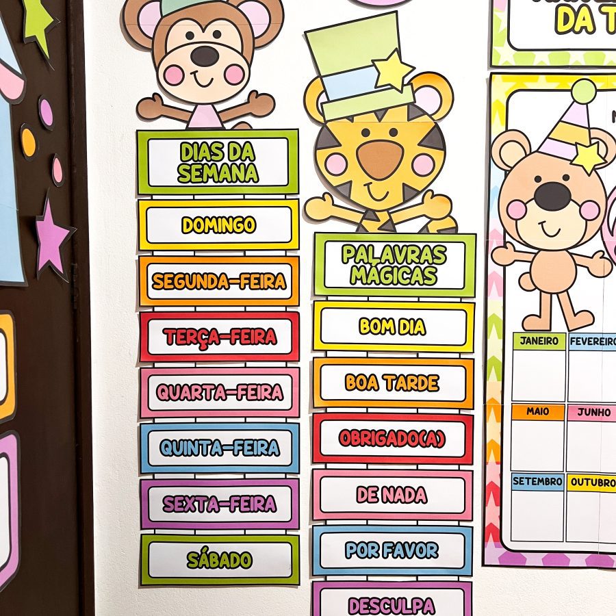 Kit Sala de Aula: Circo da Alegria - Decoração Escolar - Pedagogia de Ideias Kit Sala de Aula: Circo da Alegria - Decoração Escolar