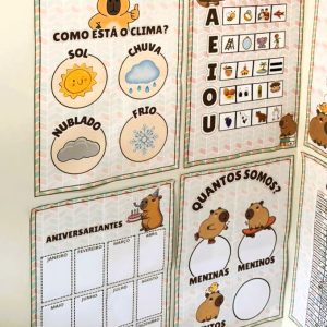 Kit Sala - Tema Capivara - Kit Sala de Aula