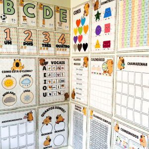 Kit Sala - Tema Capivara - Kit Sala de Aula