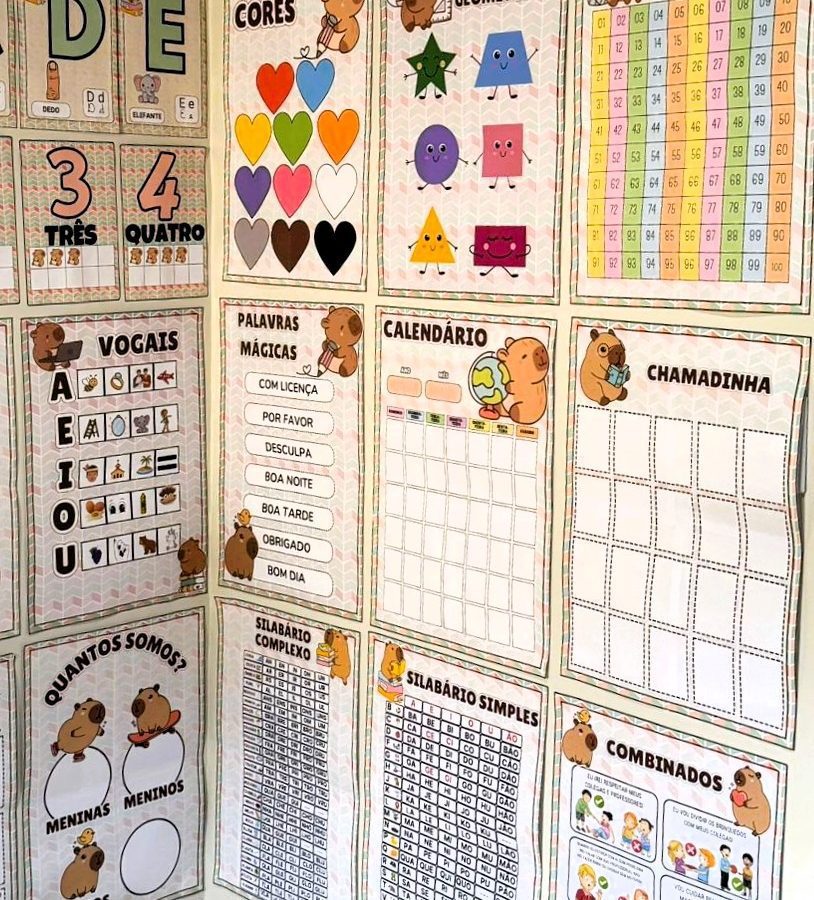 Kit Sala - Tema Capivara - Kit Sala de Aula - Pedagogia de Ideias Kit Sala - Tema Capivara - Kit Sala de Aula