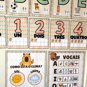 Kit Sala - Tema Capivara - Kit Sala de Aula