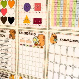 Kit Sala - Tema Capivara - Kit Sala de Aula