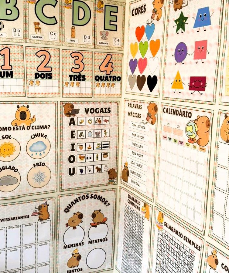 Kit Sala - Tema Capivara - Kit Sala de Aula - Pedagogia de Ideias Kit Sala - Tema Capivara - Kit Sala de Aula