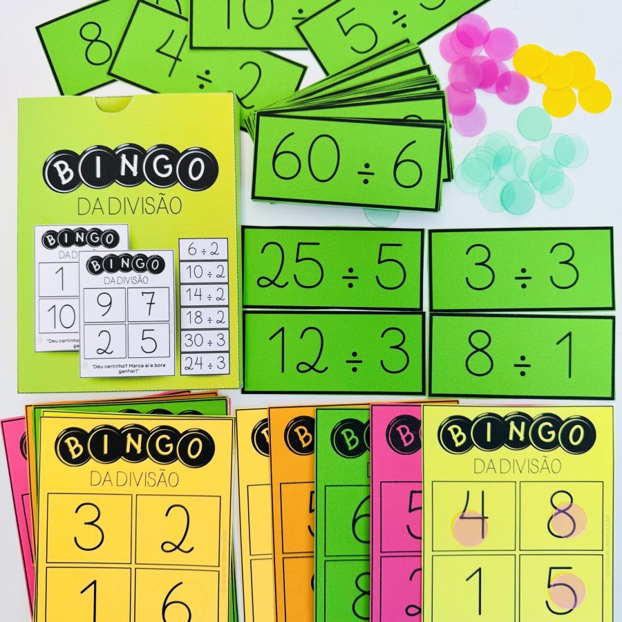 Bingo da Divisão - Matemática - Pedagogia de Ideias Bingo da Divisão - Matemática