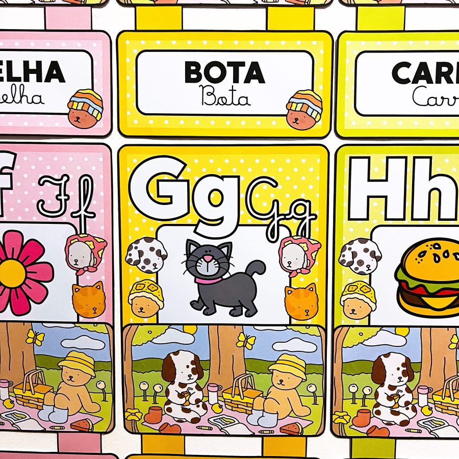 Alfabeto + Numerais de Parede Bobbie Goods - Decoração Escolar - Pedagogia de Ideias Alfabeto + Numerais de Parede Bobbie Goods - Decoração Escolar