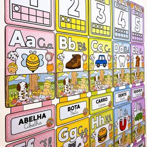 Alfabeto + Numerais de Parede Bobbie Goods - Decoração Escolar