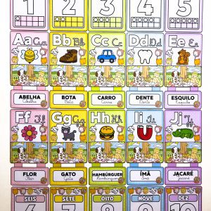 Alfabeto + Numerais de Parede Bobbie Goods - Decoração Escolar - Pedagogia de Ideias Alfabeto + Numerais de Parede Bobbie Goods - Decoração Escolar