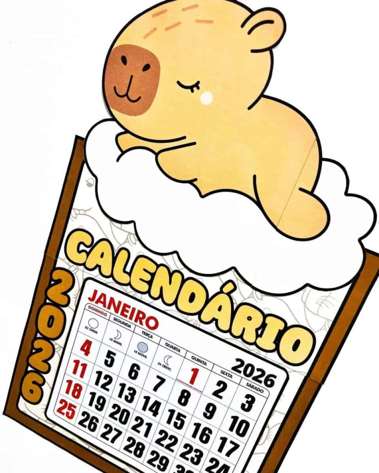 Calendário Capivara Fofa para Sala — foto 7
