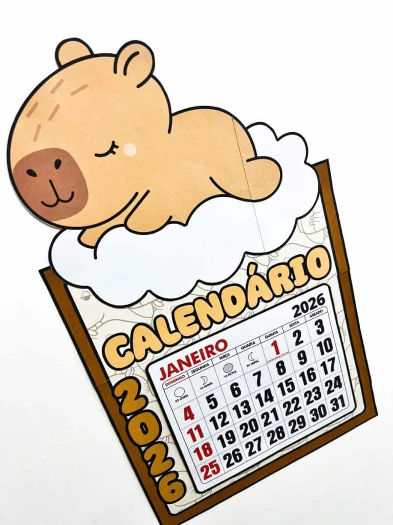 Calendário Capivara Fofa para Sala — foto 6
