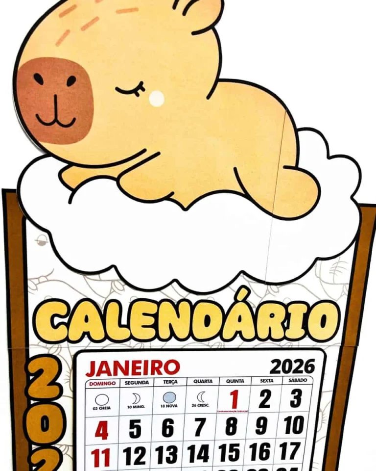 Calendário Capivara Fofa para Sala — foto 4