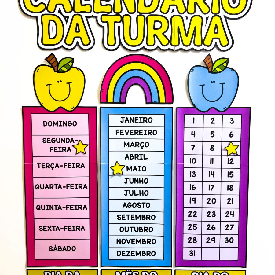 Calendário da Turma - Rotina Escolar - Pedagogia de Ideias Calendário da Turma - Rotina Escolar