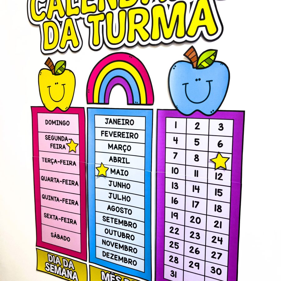 Calendário da Turma - Rotina Escolar - Pedagogia de Ideias Calendário da Turma - Rotina Escolar