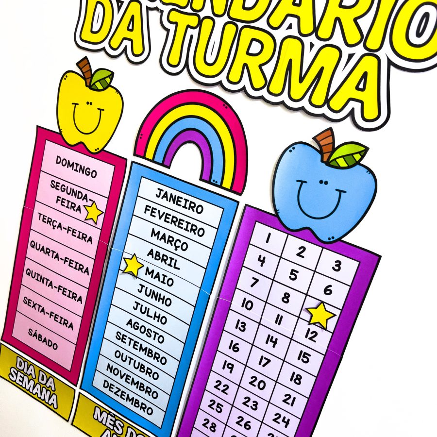 Calendário da Turma - Rotina Escolar - Pedagogia de Ideias Calendário da Turma - Rotina Escolar