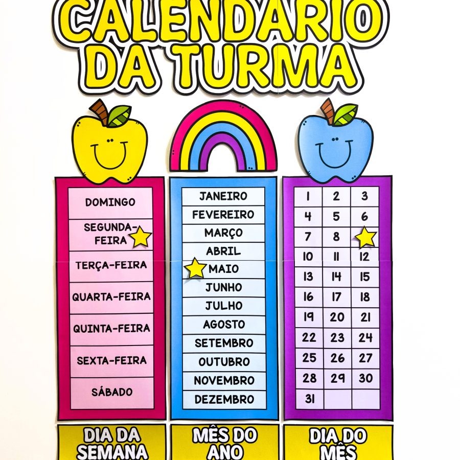 Calendário da Turma - Rotina Escolar - Pedagogia de Ideias Calendário da Turma - Rotina Escolar