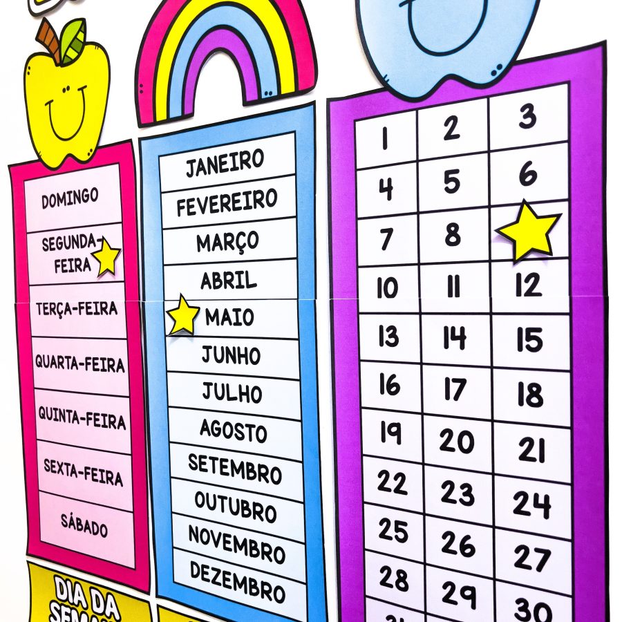 Calendário da Turma - Rotina Escolar - Pedagogia de Ideias Calendário da Turma - Rotina Escolar