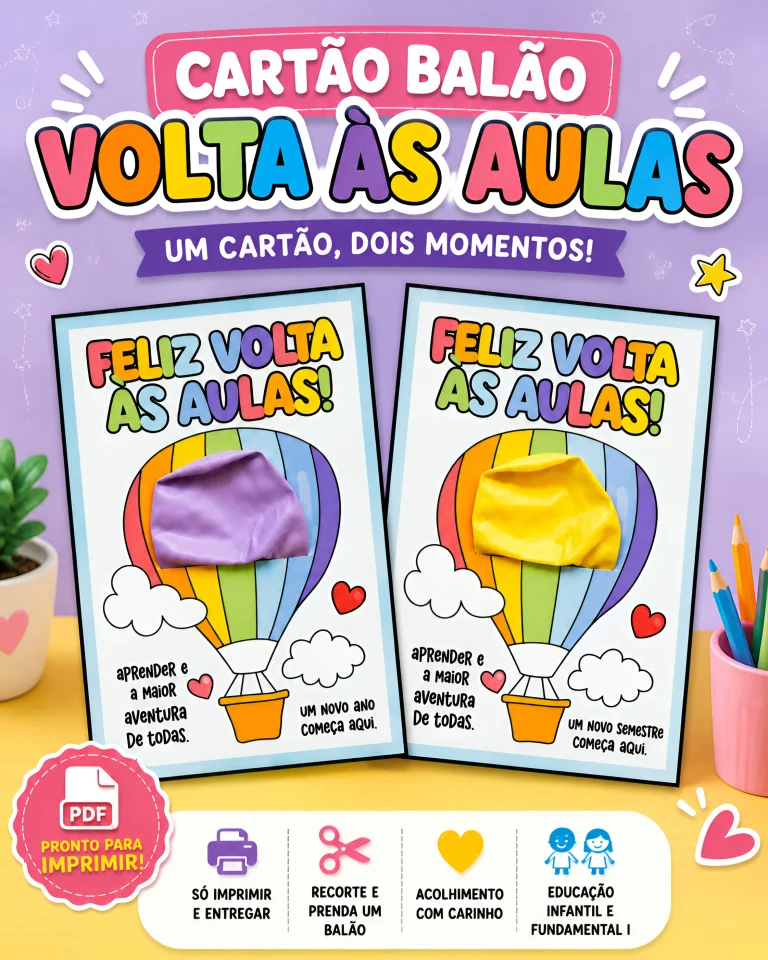 Cartão Balão de Volta às Aulas — foto 8