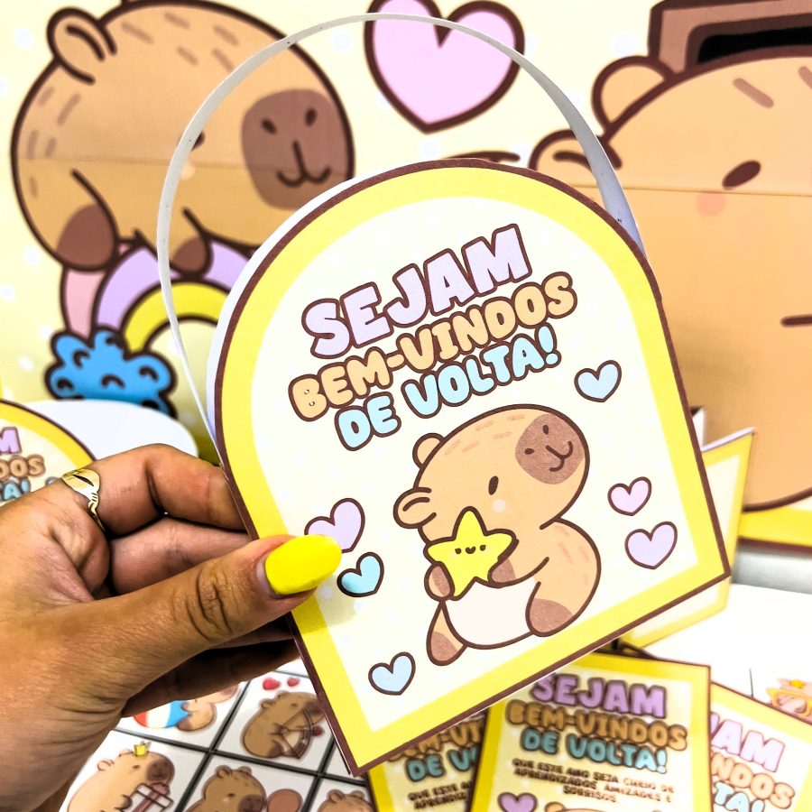 Kit Volta às Aulas – Tema Capivara Fofa - Volta às Aulas - Pedagogia de Ideias Kit Volta às Aulas – Tema Capivara Fofa - Volta às Aulas