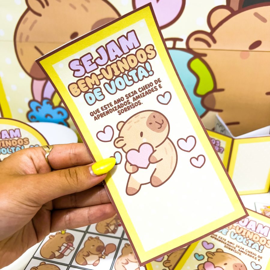 Kit Volta às Aulas – Tema Capivara Fofa - Volta às Aulas - Pedagogia de Ideias Kit Volta às Aulas – Tema Capivara Fofa - Volta às Aulas