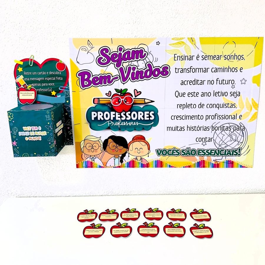 Painel de Acolhida - Professores - Volta às Aulas - Pedagogia de Ideias Painel de Acolhida - Professores - Volta às Aulas