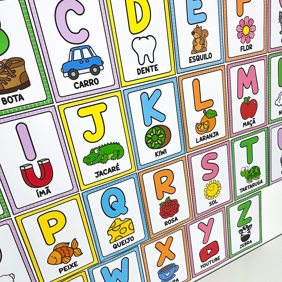Alfabeto de Parede Ilustrado - Apoio Visual - Pedagogia de Ideias Alfabeto de Parede Ilustrado - Apoio Visual