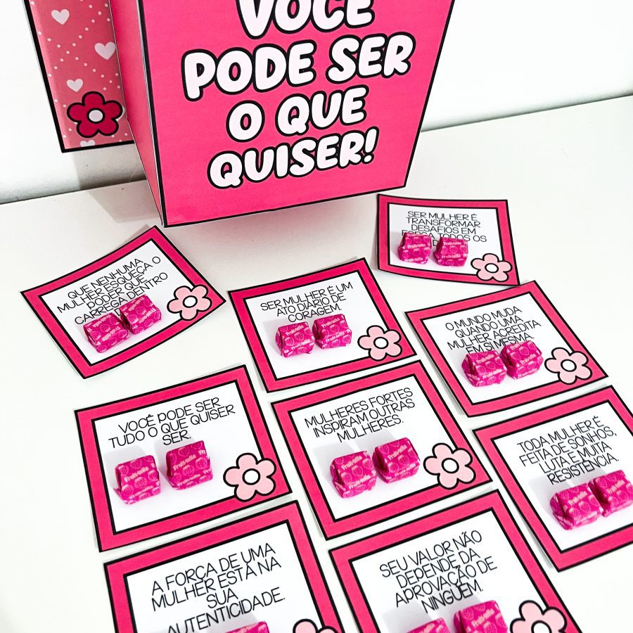 Caixa Motivacional - Dia da Mulher - Dia Internacional da Mulher - Pedagogia de Ideias Caixa Motivacional - Dia da Mulher - Dia Internacional da Mulher
