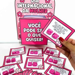 Caixa Motivacional - Dia da Mulher - Dia Internacional da Mulher