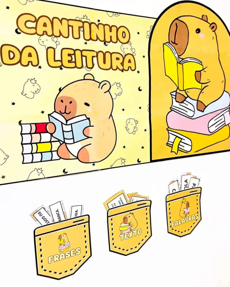 Painel Cantinho da Leitura com Capivaras — foto 2