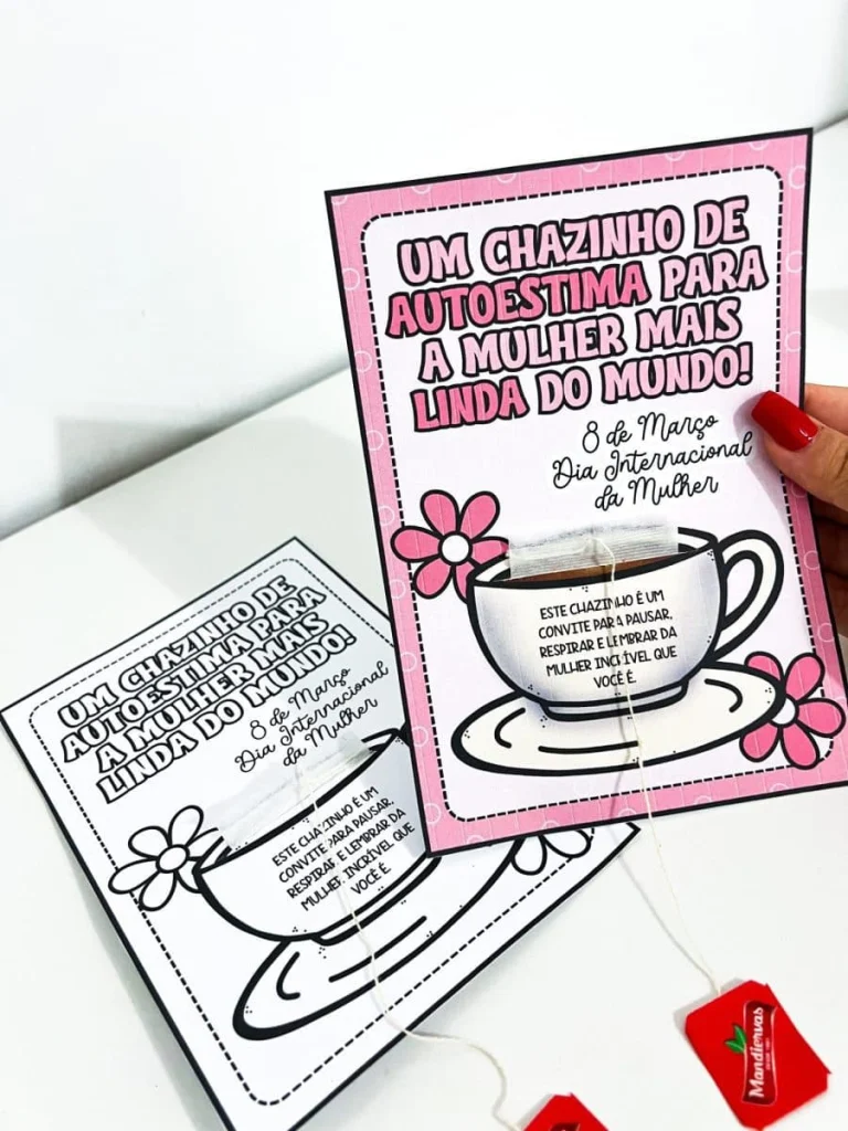 Cartão Chazinho de Autoestima Dia da Mulher — foto 4