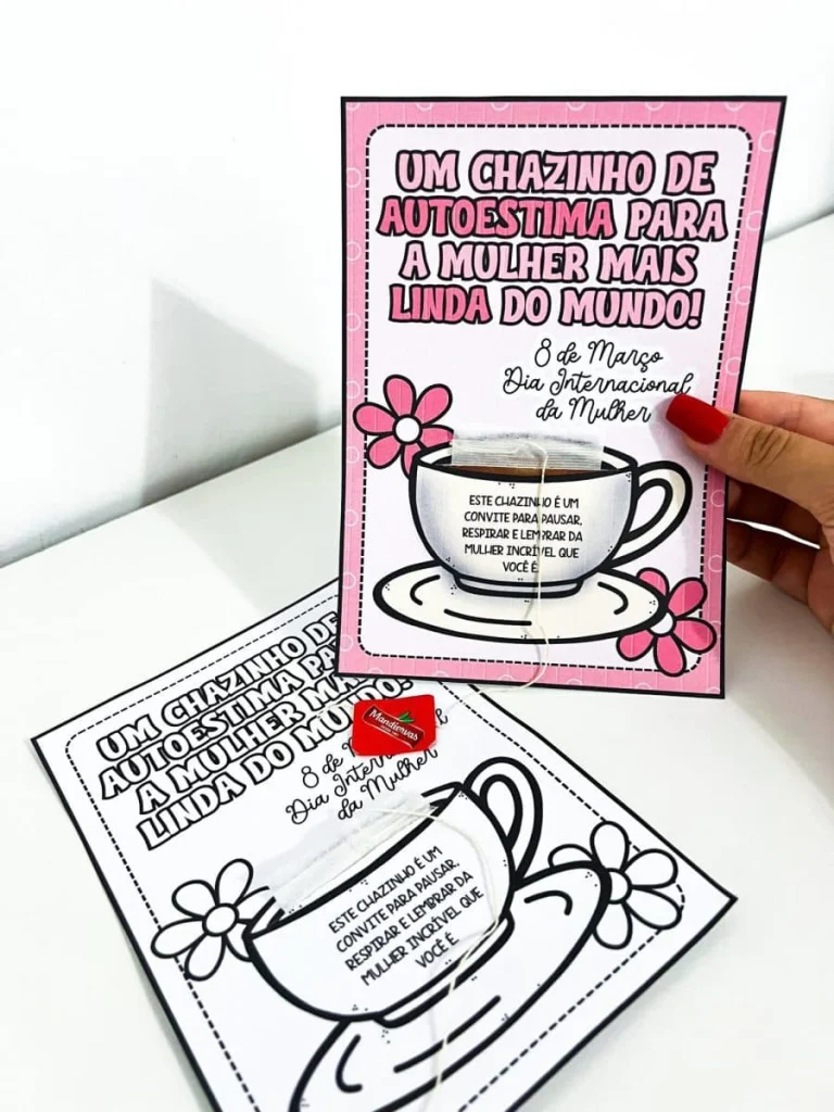 Cartão Chazinho de Autoestima Dia da Mulher — foto 2