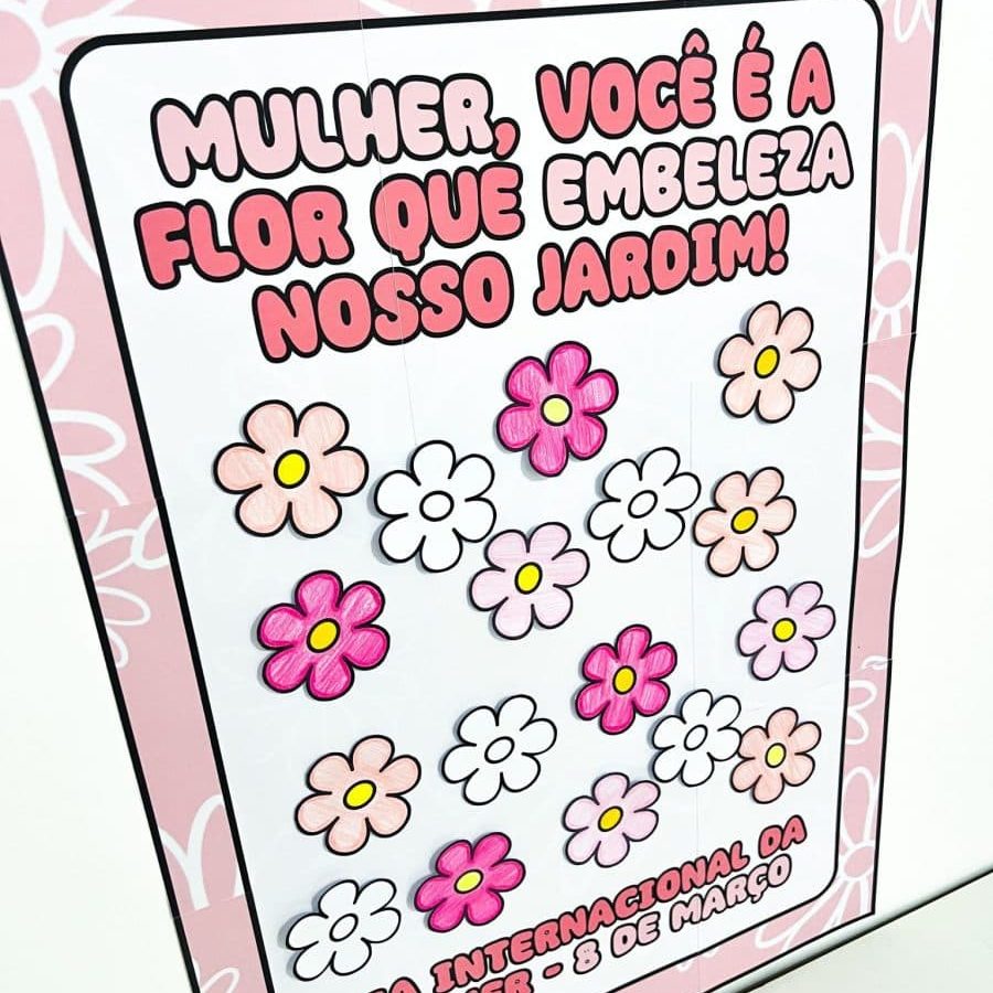 Cartaz Colaborativo - Dia da Mulher • Pedagogia de Ideias