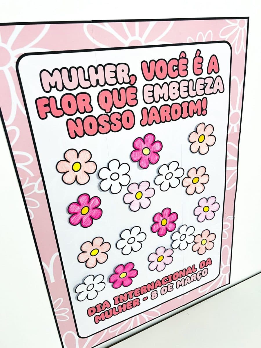 Cartaz Colaborativo - Dia da Mulher • Pedagogia de Ideias