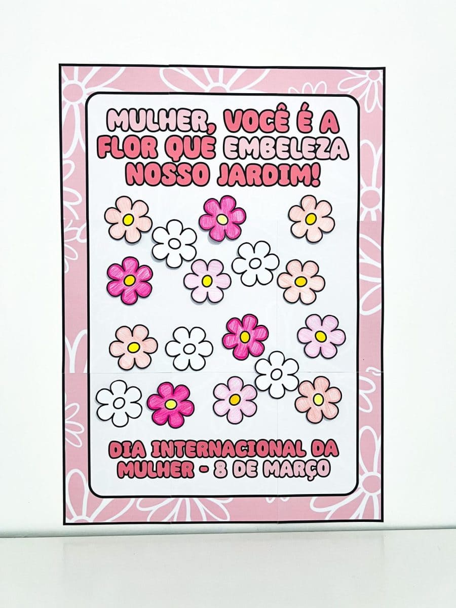 Cartaz Colaborativo - Dia da Mulher • Pedagogia de Ideias