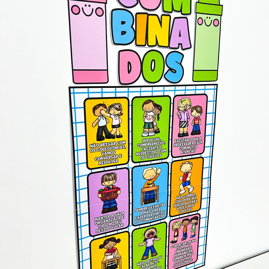 Combinados da Turma - Apoio Visual - Pedagogia de Ideias Combinados da Turma - Apoio Visual