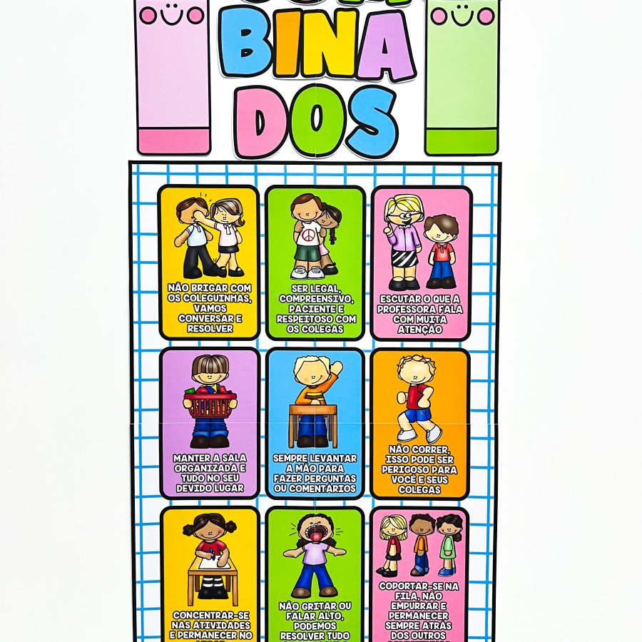 Combinados da Turma - Apoio Visual - Pedagogia de Ideias Combinados da Turma - Apoio Visual